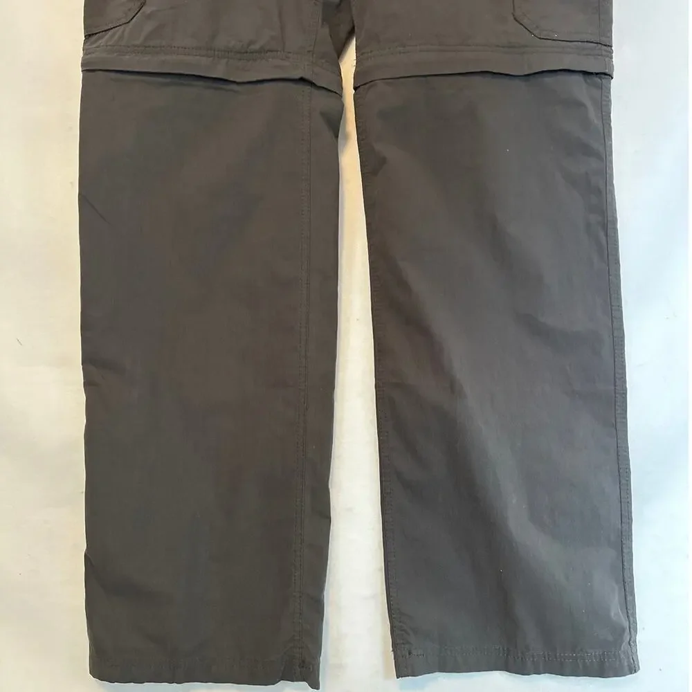 BC Clothing Men's Convertible Cargo Pants Zip Off Sz XL x 34 Hiking Outdoor Gray